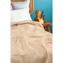 Verra Home Pamuk Battaniye Tek Kişilik Tv Battaniyesi 130X170CM Bej
