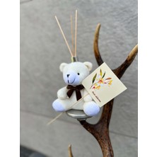 Oda Kokusu Çilek Aromalı Beyaz Peluş Ayıcık Içerisinde, Hediyelik 15 ml Kalıcı Koku Oda Kokusu