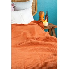 Verra Home Pamuk Battaniye Tek Kişilik Tv Battaniyesi 150X200CM Kremit