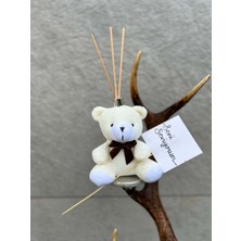 Oda Kokusu Çilek Aromalı Beyaz Peluş Ayıcık Içerisinde, Hediyelik 15 ml Kalıcı Koku Oda Kokusu