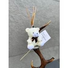 Oda Kokusu Çilek Aromalı Beyaz Peluş Ayıcık Içerisinde, Hediyelik 15 ml Kalıcı Koku Oda Kokusu