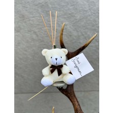 Oda Kokusu Çilek Aromalı Beyaz Peluş Ayıcık Içerisinde, Hediyelik 15 ml Kalıcı Koku Oda Kokusu