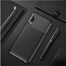 Ermer Samsung Galaxy A70 Uyumlu Karbon Görünümlü Premium Dayanıklı ve Ince Kılıf