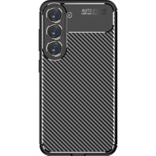 Ermer Samsung Galaxy S23 Plus Uyumlu Karbon Görünümlü Premium Dayanıklı ve Ince Kılıf
