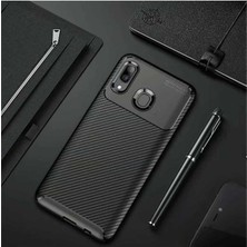 Ermer Samsung Galaxy A30 Uyumlu Karbon Görünümlü Premium Dayanıklı ve Ince Kılıf