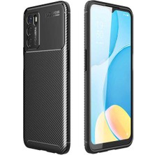 Ermer Oppo A16 Uyumlu Karbon Görünümlü Premium Dayanıklı ve Ince Kılıf