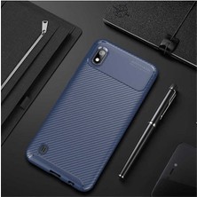 Ermer Samsung Galaxy A10 Uyumlu Karbon Görünümlü Premium Dayanıklı ve Ince Kılıf