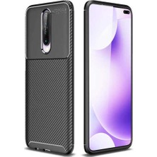 Ermer Xiaomi Poco X2 Uyumlu Karbon Görünümlü Premium Dayanıklı ve Ince Kılıf