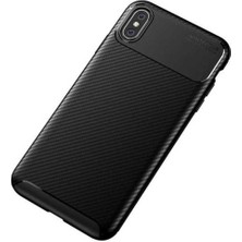 Ermer Apple iPhone Xs Max 6.5 Uyumlu Karbon Görünümlü Premium Dayanıklı ve Ince Kılıf