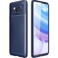 Ermer Xiaomi Poco X3 Uyumlu Karbon Görünümlü Premium Dayanıklı ve Ince Kılıf