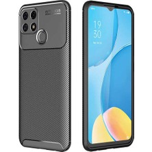 Ermer Oppo A15S Uyumlu Karbon Görünümlü Premium Dayanıklı ve Ince Kılıf