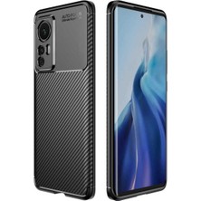 Ermer Xiaomi Mi 12 Pro Uyumlu Karbon Görünümlü Premium Dayanıklı ve Ince Kılıf