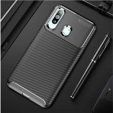 Ermer Samsung Galaxy A20S Uyumlu Karbon Görünümlü Premium Dayanıklı ve Ince Kılıf