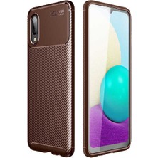 Ermer Samsung Galaxy A02 Uyumlu Karbon Görünümlü Premium Dayanıklı ve Ince Kılıf