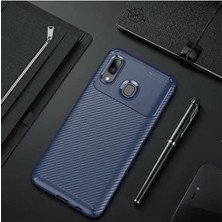 Ermer Samsung Galaxy A20 Uyumlu Karbon Görünümlü Premium Dayanıklı ve Ince Kılıf