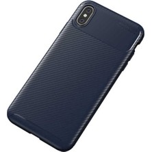 Ermer Apple iPhone Xs Max 6.5 Uyumlu Karbon Görünümlü Premium Dayanıklı ve Ince Kılıf