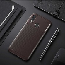 Ermer Huawei P20 Lite Uyumlu Karbon Görünümlü Premium Dayanıklı ve Ince Kılıf