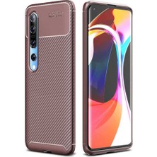 Ermer Xiaomi Mi 10 Uyumlu Karbon Görünümlü Premium Dayanıklı ve Ince Kılıf