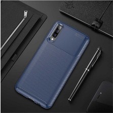 Ermer Samsung Galaxy A70 Uyumlu Karbon Görünümlü Premium Dayanıklı ve Ince Kılıf
