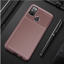 Ermer Samsung Galaxy M30S Uyumlu Karbon Görünümlü Premium Dayanıklı ve Ince Kılıf