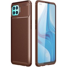 Ermer Oppo Reno 4 Lite Uyumlu Karbon Görünümlü Premium Dayanıklı ve Ince Kılıf