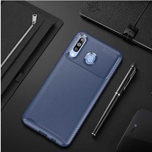 Ermer Samsung Galaxy M30 Uyumlu Karbon Görünümlü Premium Dayanıklı ve Ince Kılıf