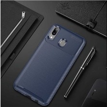 Ermer Samsung Galaxy M20 Uyumlu Karbon Görünümlü Premium Dayanıklı ve Ince Kılıf