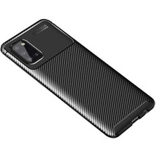 Ermer Samsung Galaxy A31 Uyumlu Karbon Görünümlü Premium Dayanıklı ve Ince Kılıf