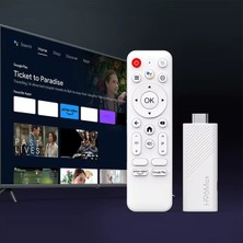 H313 Mini 4K Tv Stick Android 14 Akıllı Tv Kutusu 2GB+16GB Wifi 6 Google Sesli Komut Netflix Bluetooth Kumanda