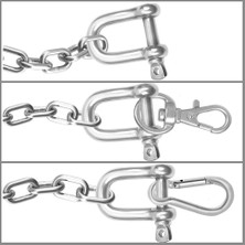 Zincir Kilidi 6 mm (1/4) Krom Paslanmaz Çelik 2 Adet