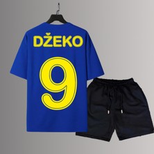 Edin Dzeko Sırt Futbol Forma Baskılı Unisex Kısa Kollu Tişört Regular Fit T-Shirt Şort Takımı