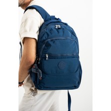 Srg Unisex Suya Dayanıklı Krinkıl Kumaş Çok Gözlü Orta Boy Laptop Okul ve Sırt Çantası 3013