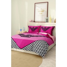 Marka Nevresim Takımı Çift Kişilik Pamuklu Saten Kumaş 6 Parça 3D Dijital Baskı Duvet Cover Set Model No:5