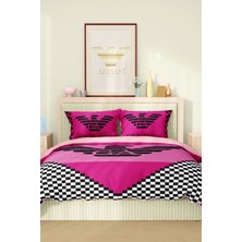 Marka Nevresim Takımı Çift Kişilik Pamuklu Saten Kumaş 6 Parça 3D Dijital Baskı Duvet Cover Set Model No:5