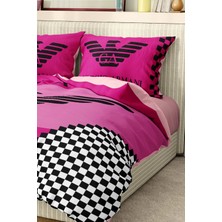 Marka Nevresim Takımı Çift Kişilik Pamuklu Saten Kumaş 6 Parça 3D Dijital Baskı Duvet Cover Set Model No:5
