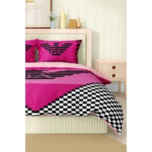 Marka Nevresim Takımı Çift Kişilik Pamuklu Saten Kumaş 6 Parça 3D Dijital Baskı Duvet Cover Set Model No:5