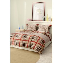 Marka Nevresim Takımı Çift Kişilik Pamuklu Saten Kumaş 6 Parça 3D Dijital Baskı Duvet Cover Set Model No:13