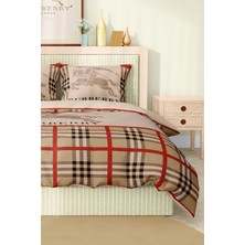 Marka Nevresim Takımı Çift Kişilik Pamuklu Saten Kumaş 6 Parça 3D Dijital Baskı Duvet Cover Set Model No:13