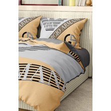 Marka Nevresim Takımı Çift Kişilik Pamuklu Saten Kumaş 6 Parça 3D Dijital Baskı Duvet Cover Set Model No:2