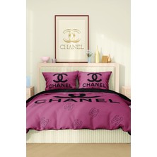 Marka Nevresim Takımı Çift Kişilik Pamuklu Saten Kumaş 6 Parça 3D Dijital Baskı Duvet Cover Set Model No:33