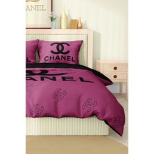 Marka Nevresim Takımı Çift Kişilik Pamuklu Saten Kumaş 6 Parça 3D Dijital Baskı Duvet Cover Set Model No:33