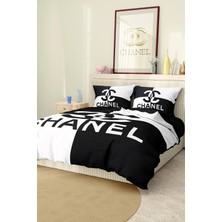 Marka Nevresim Takımı Çift Kişilik Pamuklu Saten Kumaş 6 Parça 3D Dijital Baskı Duvet Cover Set Model No:30