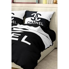 Marka Nevresim Takımı Çift Kişilik Pamuklu Saten Kumaş 6 Parça 3D Dijital Baskı Duvet Cover Set Model No:30