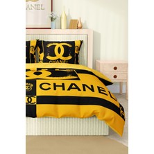Marka Nevresim Takımı Çift Kişilik Pamuklu Saten Kumaş 6 Parça 3D Dijital Baskı Duvet Cover Set Model No:25