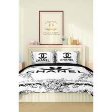 Marka Nevresim Takımı Çift Kişilik Pamuklu Saten Kumaş 6 Parça 3D Dijital Baskı Duvet Cover Set Model No:29