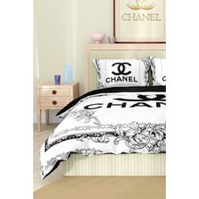Marka Nevresim Takımı Çift Kişilik Pamuklu Saten Kumaş 6 Parça 3D Dijital Baskı Duvet Cover Set Model No:29