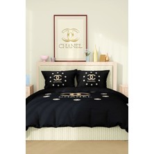 Marka Nevresim Takımı Çift Kişilik Pamuklu Saten Kumaş 6 Parça 3D Dijital Baskı Duvet Cover Set Model No:23
