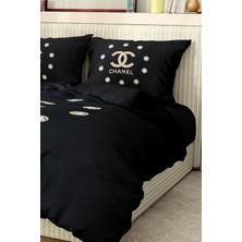 Marka Nevresim Takımı Çift Kişilik Pamuklu Saten Kumaş 6 Parça 3D Dijital Baskı Duvet Cover Set Model No:23