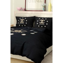 Marka Nevresim Takımı Çift Kişilik Pamuklu Saten Kumaş 6 Parça 3D Dijital Baskı Duvet Cover Set Model No:23