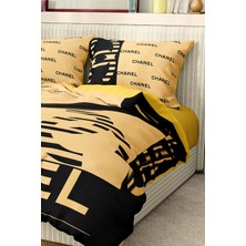 Marka Nevresim Takımı Çift Kişilik Pamuklu Saten Kumaş 6 Parça 3D Dijital Baskı Duvet Cover Set Model No:24